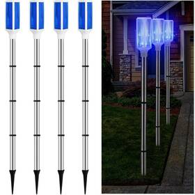 Ur-macarrie-3190 Macarrie 4 Pcs Solar Powered Driveway Markers Reflective Lights Reflectors On Po