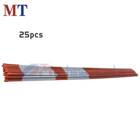 Mt1718528 Machine-tools 25pack 6ft Orange Reflective Markers 5/16 Inch Diameter Driveway Snow Stakes