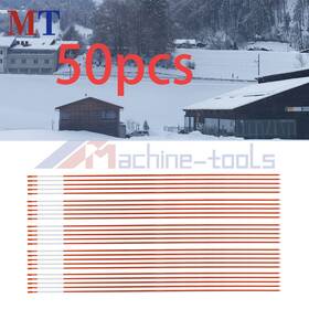 Mt890226 Machine-tools 50pcs Snow Stakes Reflective Markers Driveway 48in Long 1/4 Inch Diameter Orange