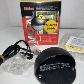 Malibu 078275065369 Round Surface Mount Deck Step 7w Light Lt8 Black Textured Finish New