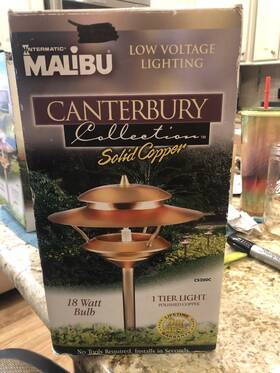 Cs200c Malibu 078275074934 Intermatic Canterbury Collect 18 Inch Solid Copper Watt Tier Light
