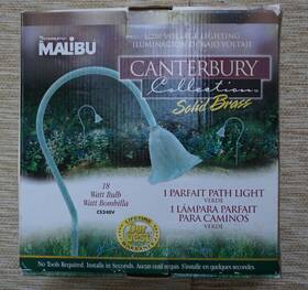 Malibu 078275079335 Canterbury Collection Low Voltage Cs240v Solid Brass Path Light - New