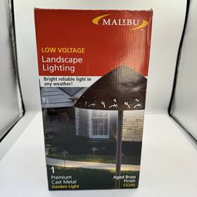 Cs290 Malibu 078275082694 Premium Cast Metal Ellipse Path Downlight 21 Inch Aged Brass - New