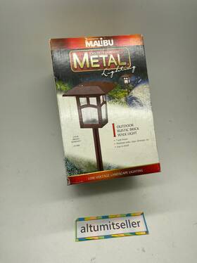 Malibu 078275088443 Low Voltage Metal Outdoor 7 Watt Rustic Brick Walk Light Lt25rb Nib