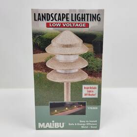 176369 Malibu Low Voltage Landscape Light Metal Sand 3 Tier