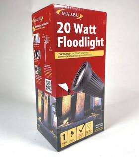 8301-9602 Malibu 885305001392 Black 20 Watt Floodlight Outdoor Landscape Lighting New