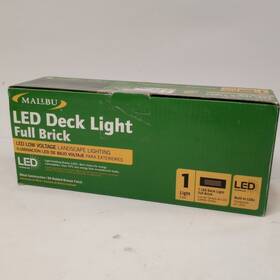 Malibu 885305003280 Led Deck Light Full Brick Landscape Lighting Metal Fixture 1 Brwn