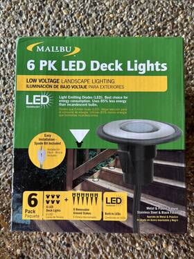 8401-2430-06 Malibu 885305003594 Low Voltage 6-pack Led Deck Light Fixture Landscape Outdoor
