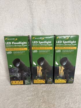 Malibu C 885305003464 Low Voltage Landscape Lighting Led 9w Outdoor Spotlight Lot Of 3
