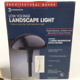 Cl619 Malibu Intermatic Low Voltage 12 Inch Mushroom Light Pathway Cast Aluminum