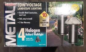 Cl71404td Malibu Lot Of 4 10-watt Low Voltage Glass Top Landscape Mushroom Light