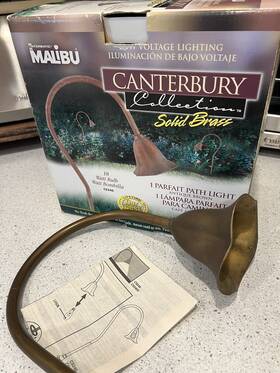 Cs240 Malibu Canterbury Collection Path Light Aged Brass Tulip Downlight Parts