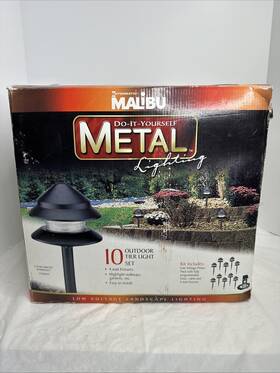 Lt40610t Malibu Diy Metal 10 Low Voltage Landscape Lighting Set Open Box New