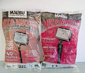 Lv108 Malibu 2 Ct. Mix And Match Low Voltage Rectangular Floodlight 7 Watt Black