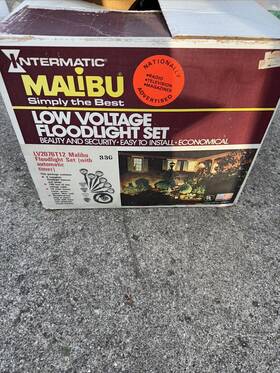 Lv2006t12 Malibu Intermatic Low Voltage Flood Light Landscape 6 Set Usa Made Openbox
