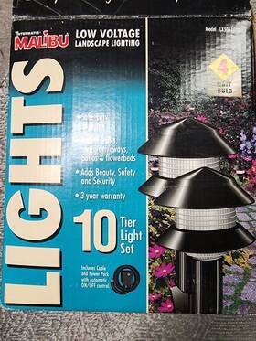 Lx50610pd Malibu 10 Tier Low Voltage Lighting Kit With Auot Sensor On/off Power