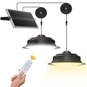 Malitupy 732140660607 Solar Lights Indoor Outdoor Home 1000 Lumen Dual Head Shed Light With D