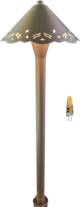 Mlr-p01-p06 Malory Brass Pathway Lights 1-pack G4 Bulb Low Voltage Led Landscape Path Light