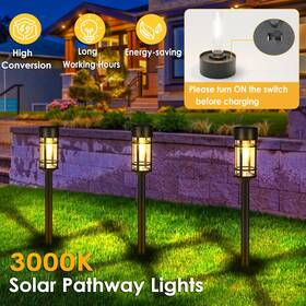 Mancra 980595784670 2pack Solar Pathway Lights Outdoor Waterproof 3000kled Garden Landscape Lighting