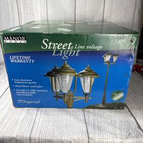 Lv30360-g Manor House 3 Lamp Street Light 89 Inch Tall Autumn Gold Finish 21 Wide Classic New