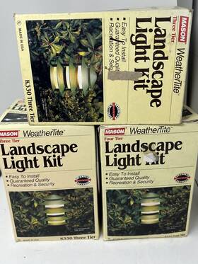 K440 Mason 042269658400 Weathertite K330 3 Tier Four Landscape Light Kit Lot