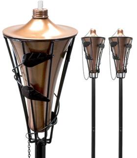 Trchmtl-2a Matney Outdoor Metal Patio Torches Use For Deck Back Yard Out Door Partie