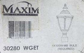 30280wget Maxim New Builder Cast 1-light Outdoor Post Light