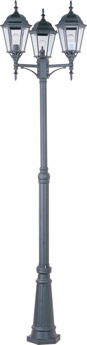 1105bk Maxim Lighting Poles 3 Light 100 Inch Black Outdoor Pole/post Lantern
