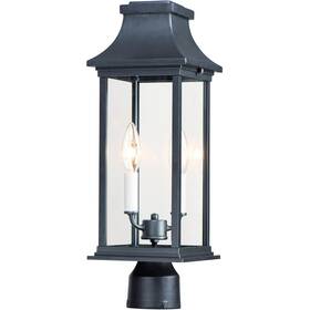 30020clbk Maxim Lighting Vicksburg 2 Light 20 Inch Black Outdoor Pole/post Mount