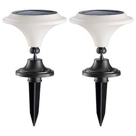 48606 Maxsa Innovations Solar-powered White Integrated-led Outdoor Martini Lamp