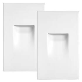Maxxima 313112429479 Vertical Hardwired White Step Light Led Stair Indoor/outdoor 3 Cct Selec