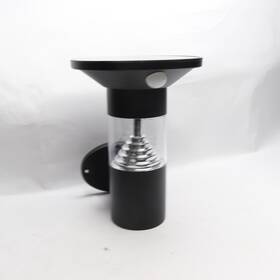 Hy07wsr-4b Mediterraneo Orlando Led Solar Outdoor Wall Cylinder Light Black