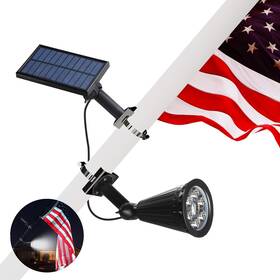 Meihong 445050075050 Solar Flag Pole Light Powered Lights Outdoor Dusk To Dawn For Out