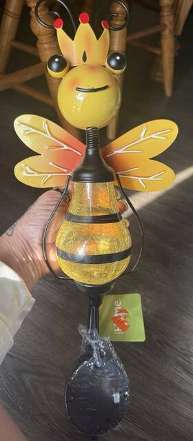 Meijer 4356489 Queen Bee Solar Garden Light Metal Ground Mount Outdoor