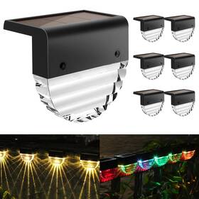 Melunar 677892607510 Solar Deck Lights 6 Pack Waterproof Led Outdoor Step Lig