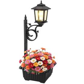 Slp011 Melunar Outdoor Flower Pots 2 In 1 Solar Post Lamps Waterproof Lamp Ligh