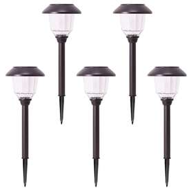 10616-14-5bz Members Mark Member 5pack Oilrubbed Bronze Led Solar Path Lights 6in D X 20.5in H