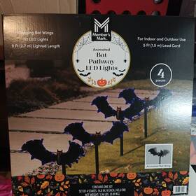 67-610s Members Mark Pre-lit Animated Bat Pathway Led Lights Set Of 4