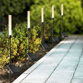 990364086 Members Mark Reed Led Solar Landscape Accent Lights 5 Pack. Brand New In A Box