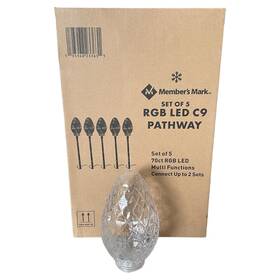 W12c0253 Members Mark Led C9 Pathways Lights With 22 Light Functions Set Of 5