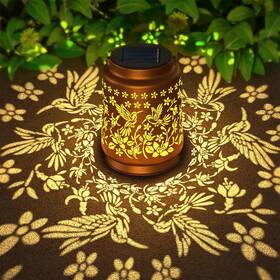 Miggley 445019779746 Hummingbird Solar Lantern For Garden Outdoor Decor Waterproof Hanging Metal Li