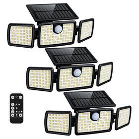 Mhn-03 Mihani Solar Lights Outdoor 3 Head Motion With 2500lm High Bri