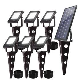 Mii-pwr 712367672652 Solar Spotlights Outdoor Waterproof Zeta 6-in-1 Spot Lights Metal Co