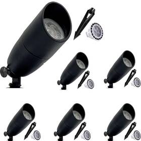 Mik Solutions 698869076276 Led Spot Lights Outdoor 7w Landscape Light 111 - Solid Aluminum Metal Wal