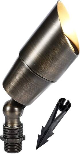Mik Solutions 759614713768 Led Spot Lights Outdoor Landscape Lighting 107 - Solid Brass Spotlight Ya