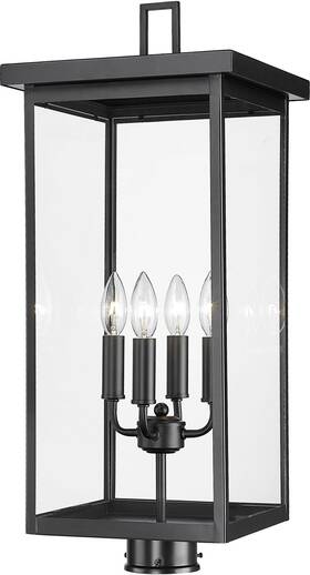 42604-pbk Millennium Lighting 42604 Barkeley 4 Light 26 Inch Tall Outdoor - Black