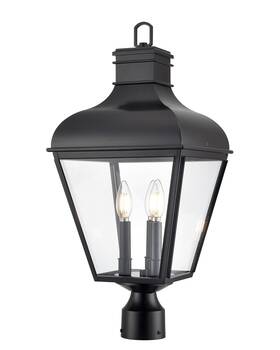 43203-mb Millennium Lighting 43203 Edenton 3 Light 24 Inch Tall Post - Black