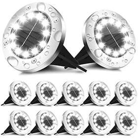 Dmt-gjpl-08 Miqia Solar Ground Lights 12 Packs Outdoor Bright 8 Led Garden