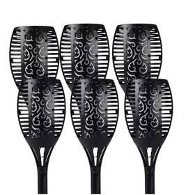 Misopily 313087970976 96 Led Solar Torch Lights Outdoor Waterproof Flickering Flame 6 Pack 43 Inch Tall