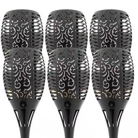 Misopily 445030229213 Larger Outdoor Solar Flickering Flame Torch Lights Waterproof 6-pack For Garden